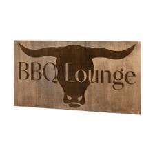 Ξύλινη πινακίδα Madera "BBQ Lounge