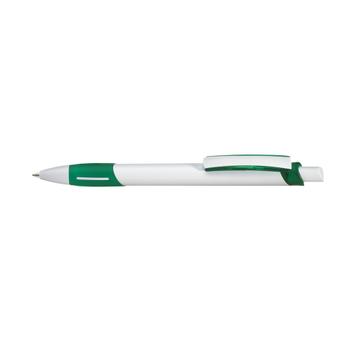 Στυλό „Stripe“, Λευκό με Έγχρωμη Λαβή κια Επένδυση Κλιπ
