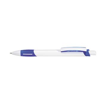 Στυλό „Stripe“, Λευκό με Έγχρωμη Λαβή κια Επένδυση Κλιπ