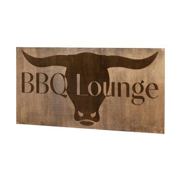 Ξύλινη πινακίδα Madera "BBQ Lounge