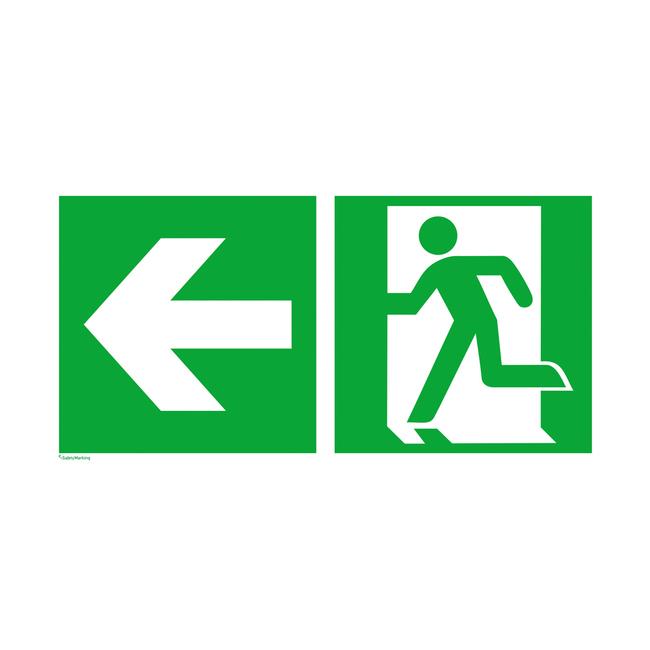 Πινακίδα Διάσωσης - Έξόδος Κινδύνου Αριστερά